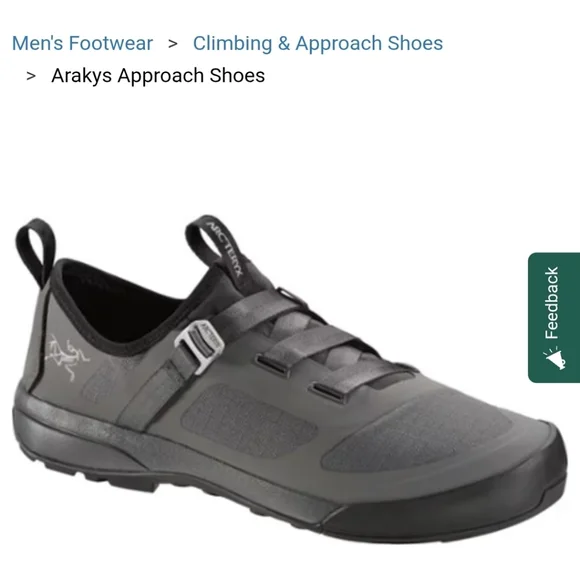 Arc’teryx Men’s Arakys Approach Shoes – Black – Size 12 Arc main image 2